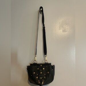 See By Chloe Rare Black and Gold Leather Crossbody Bag